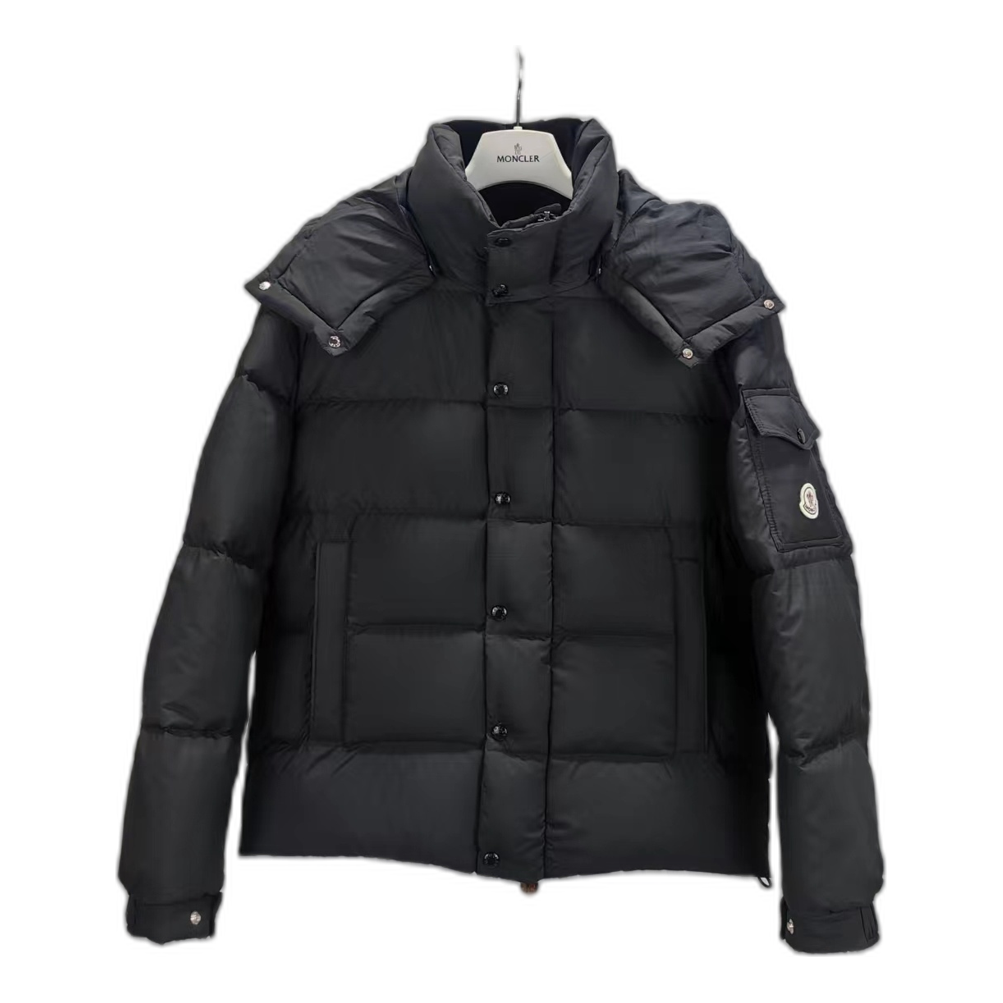 Moncler Maya Matte Hooded Puffer – Black