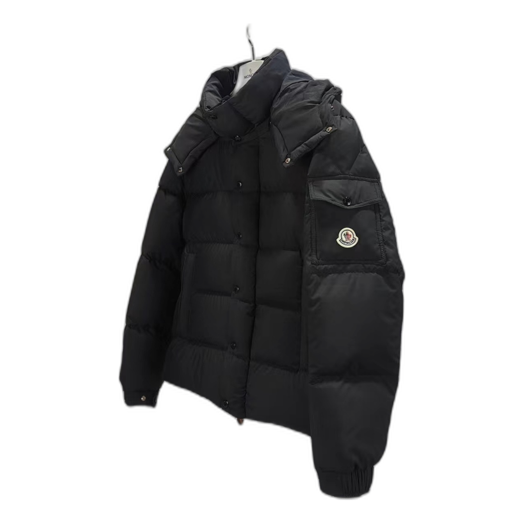 Moncler Maya Matte Hooded Puffer – Black