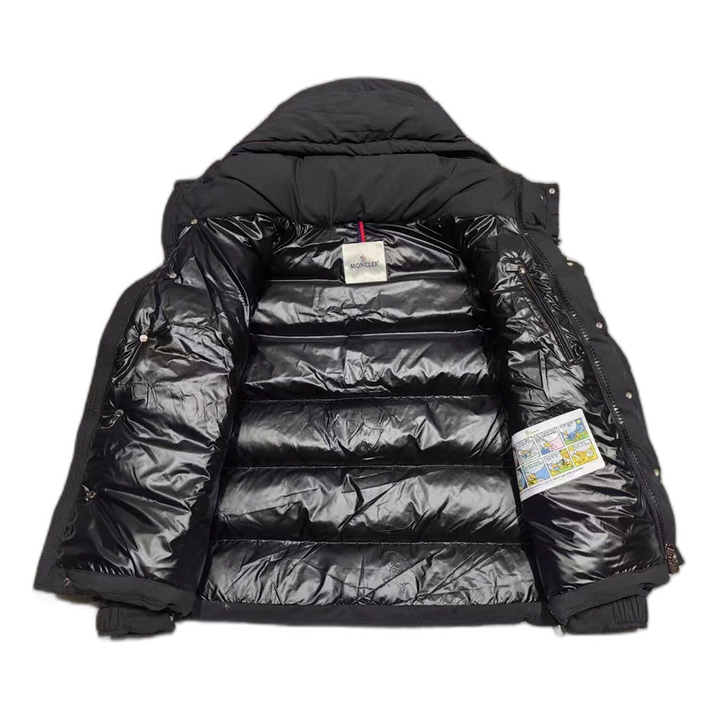 Moncler Maya Matte Hooded Puffer – Black