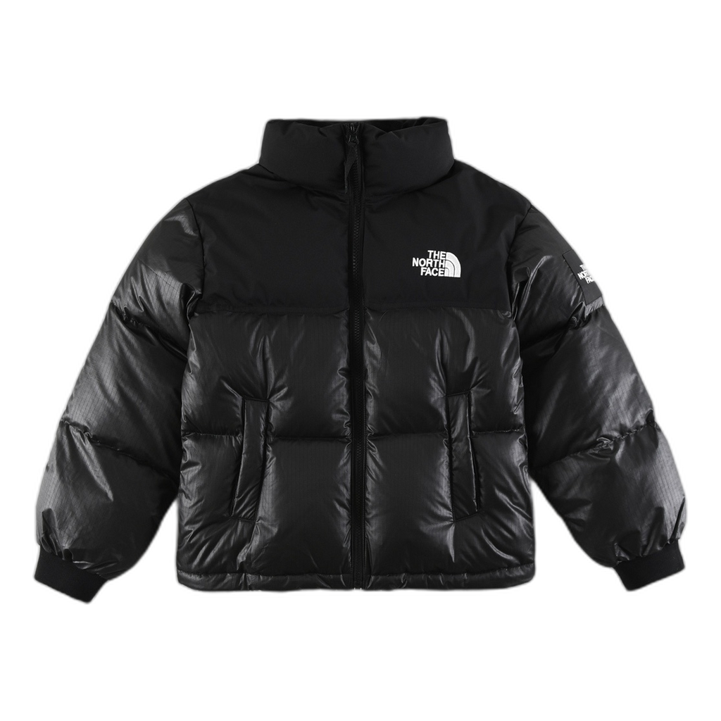 The North Face Nuptse Cropped Puffer Jacket – Black