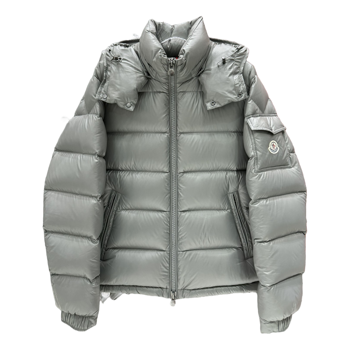 Moncler Maya Hooded Puffer – Gray