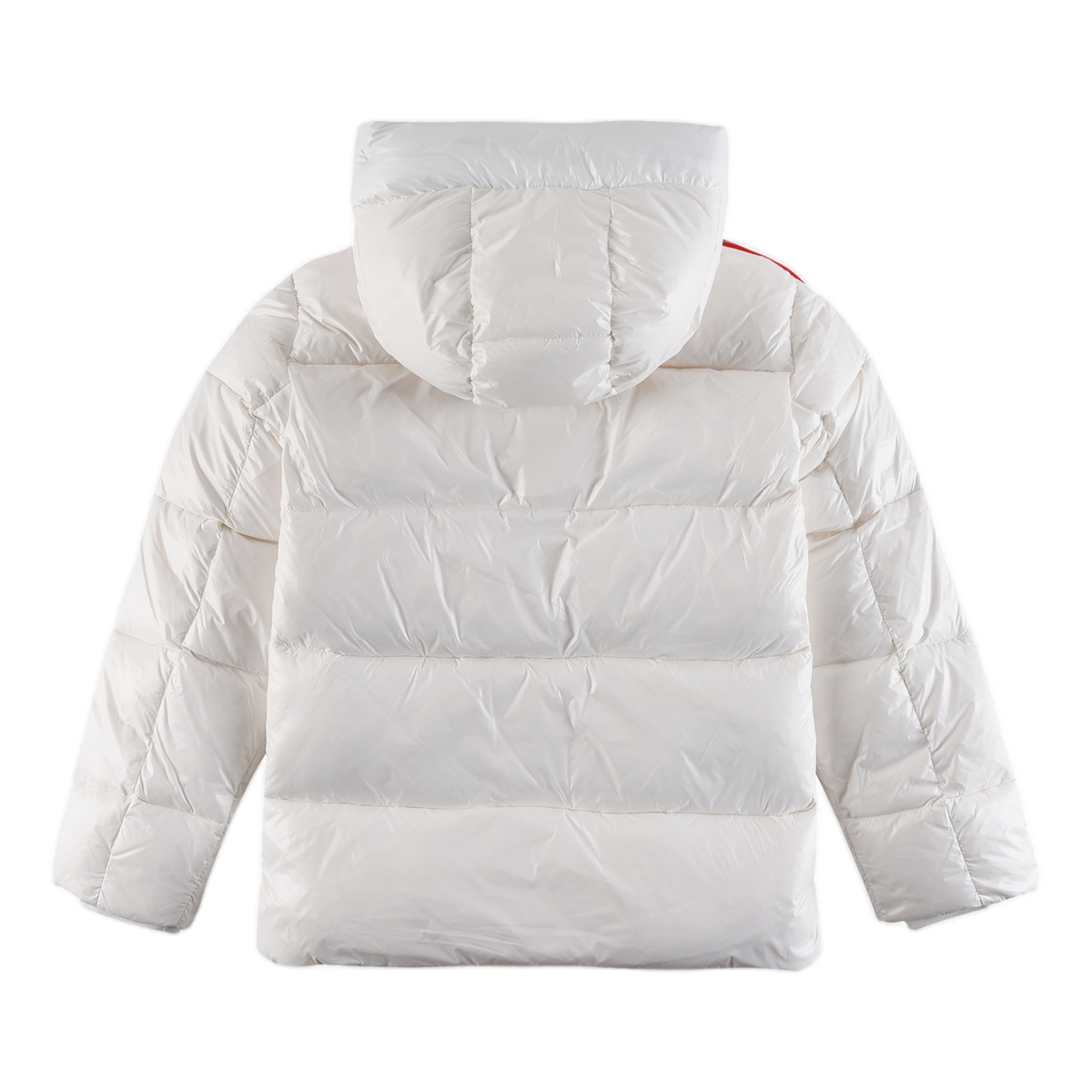 Moncler Tricolour Glossy Hooded Puffer – Sleeve Stripe