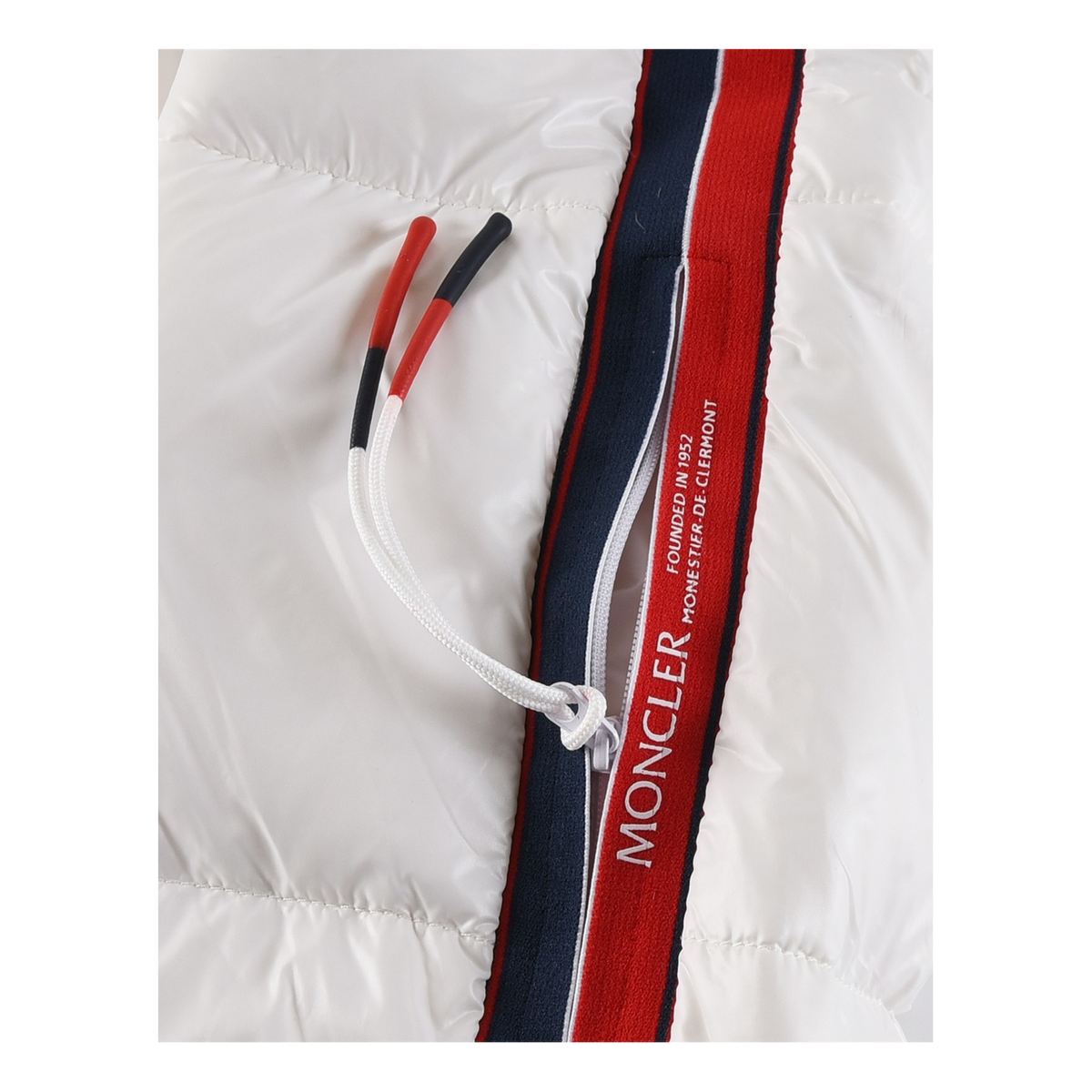 Moncler Tricolour Glossy Hooded Puffer – Sleeve Stripe