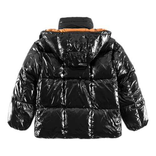 Moncler Copper-Lined Glossy Short Puffer Jacket – Black