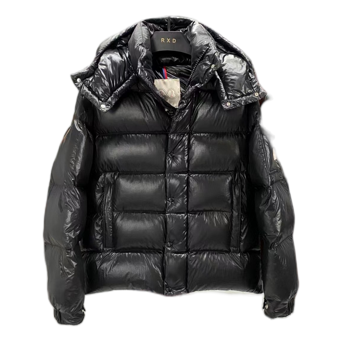 Moncler Maya 70th Anniversary Glossy Hooded Puffer