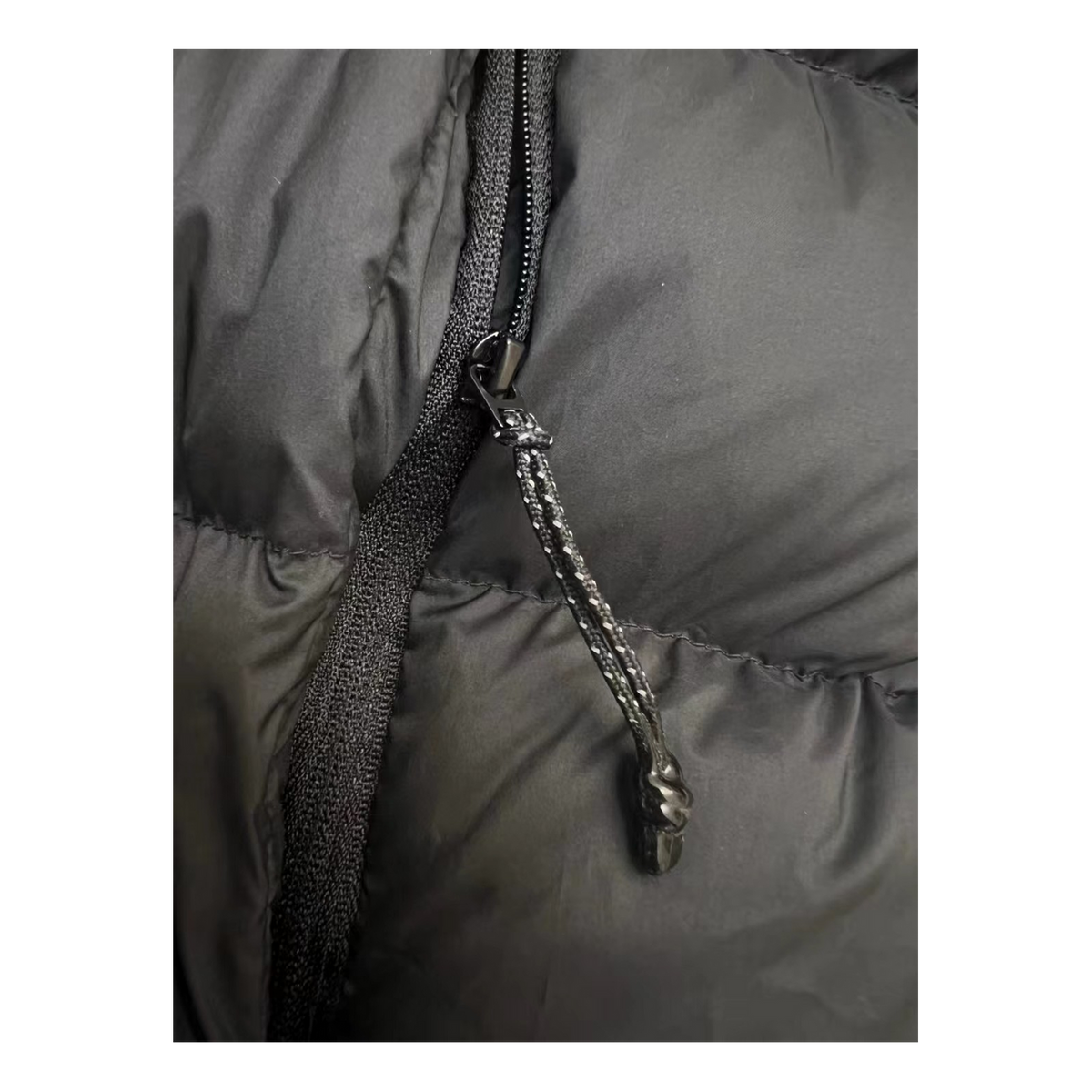 Moncler Vertical-Logo Snap-Front Puffer – Black