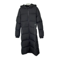 Moncler Matte Zip-Front Hooded Long Puffer Coat – Black