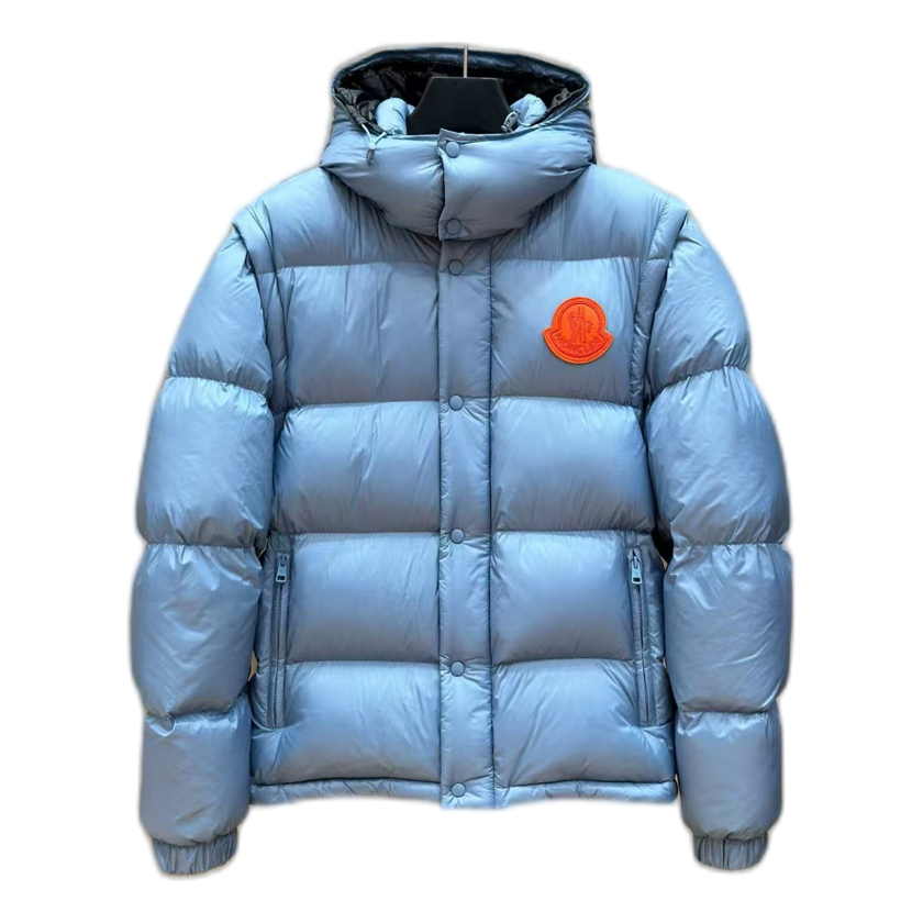 Moncler Oversized Chest-Badge Hooded Puffer