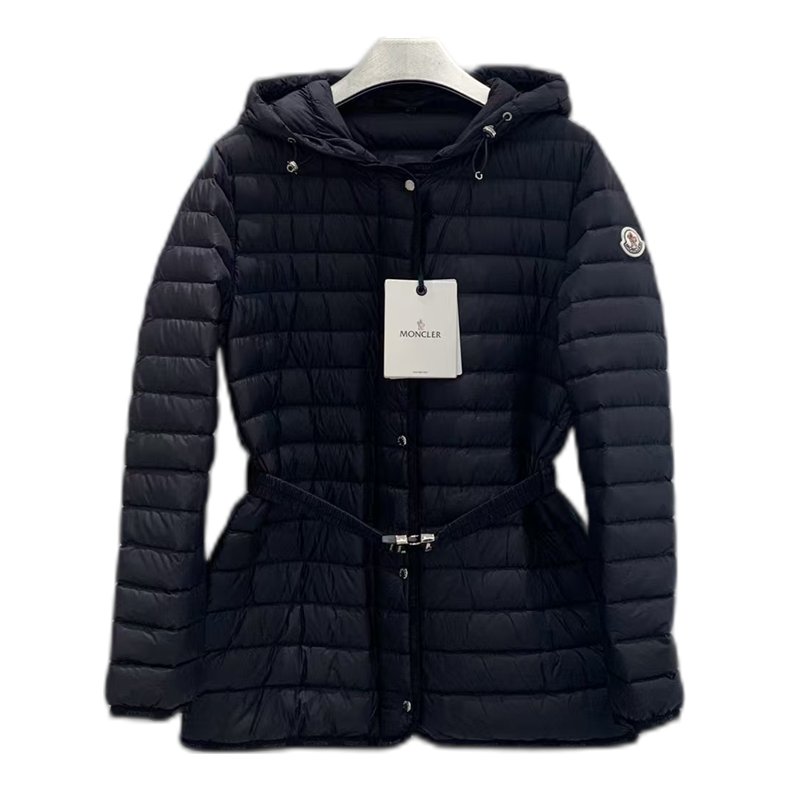 Moncler Oredon Belted Hooded Puffer – Black
