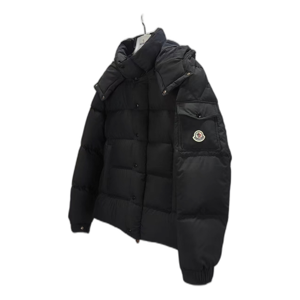 Moncler Maya Matte Hooded Puffer – Black
