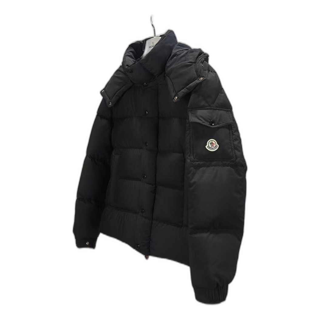 Moncler Maya Matte Hooded Puffer – Black