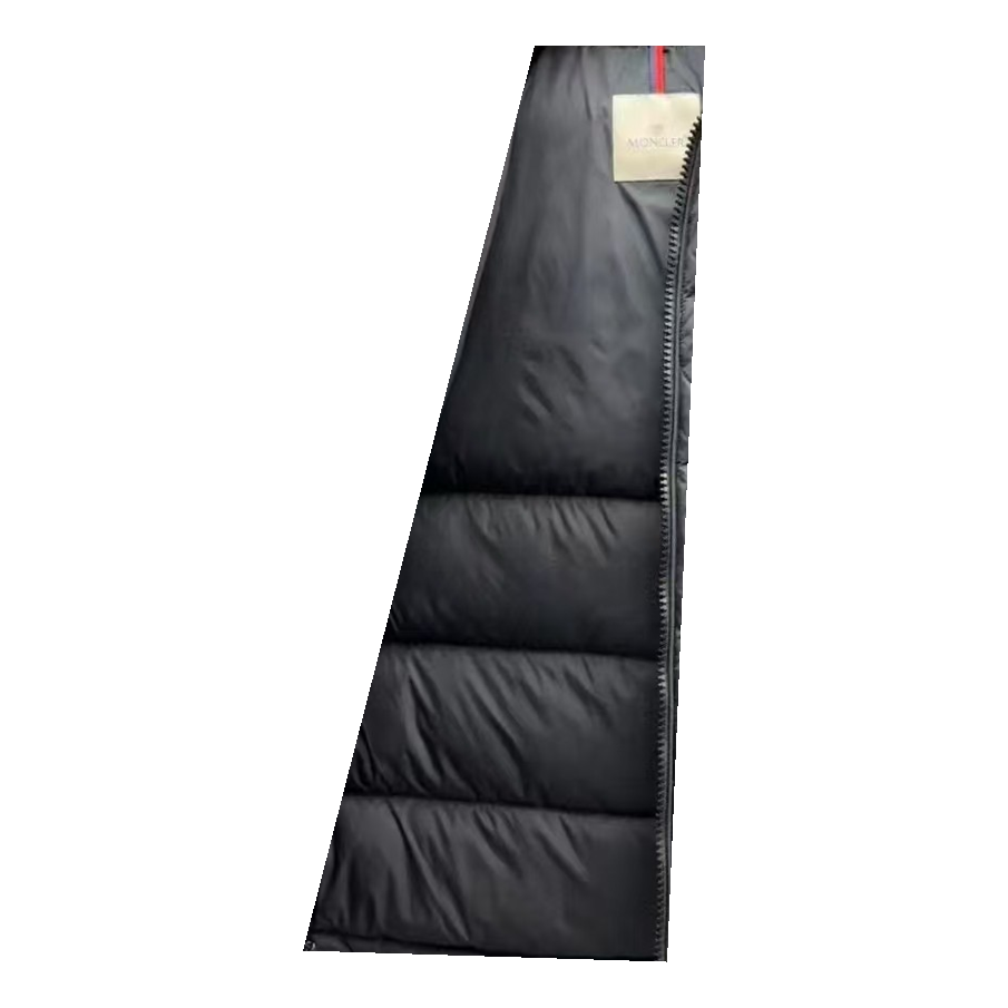 Moncler Fur-Trim Hooded Puffer – Black