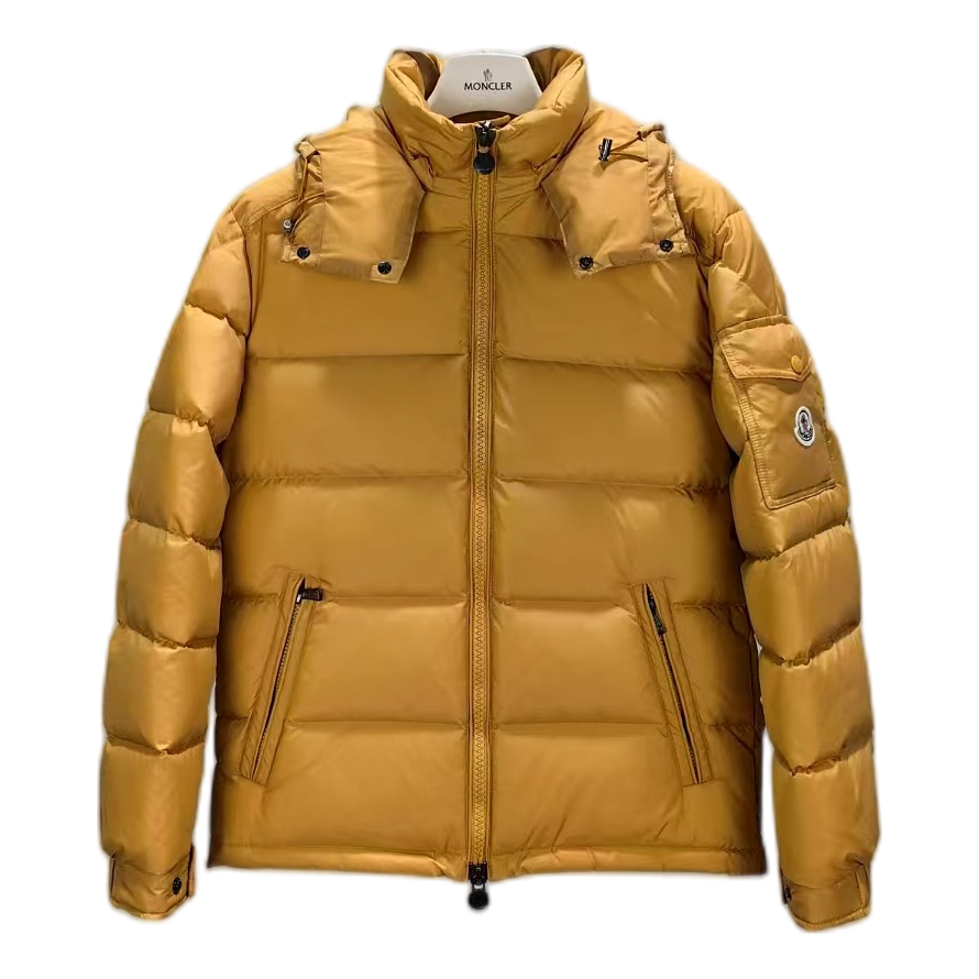 Moncler Maya Hooded Puffer – Yellow
