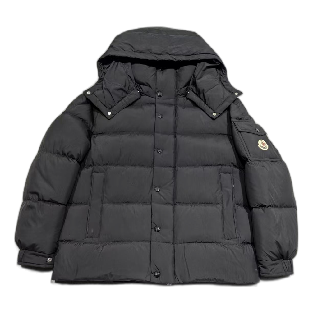 Moncler Matte Snap-Front Hooded Puffer