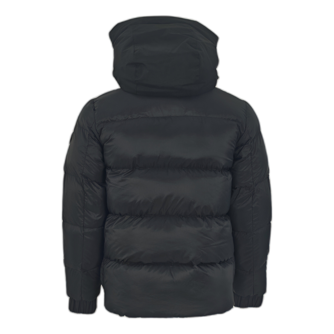 Moncler Tonal-Logo High-Collar Puffer – Black