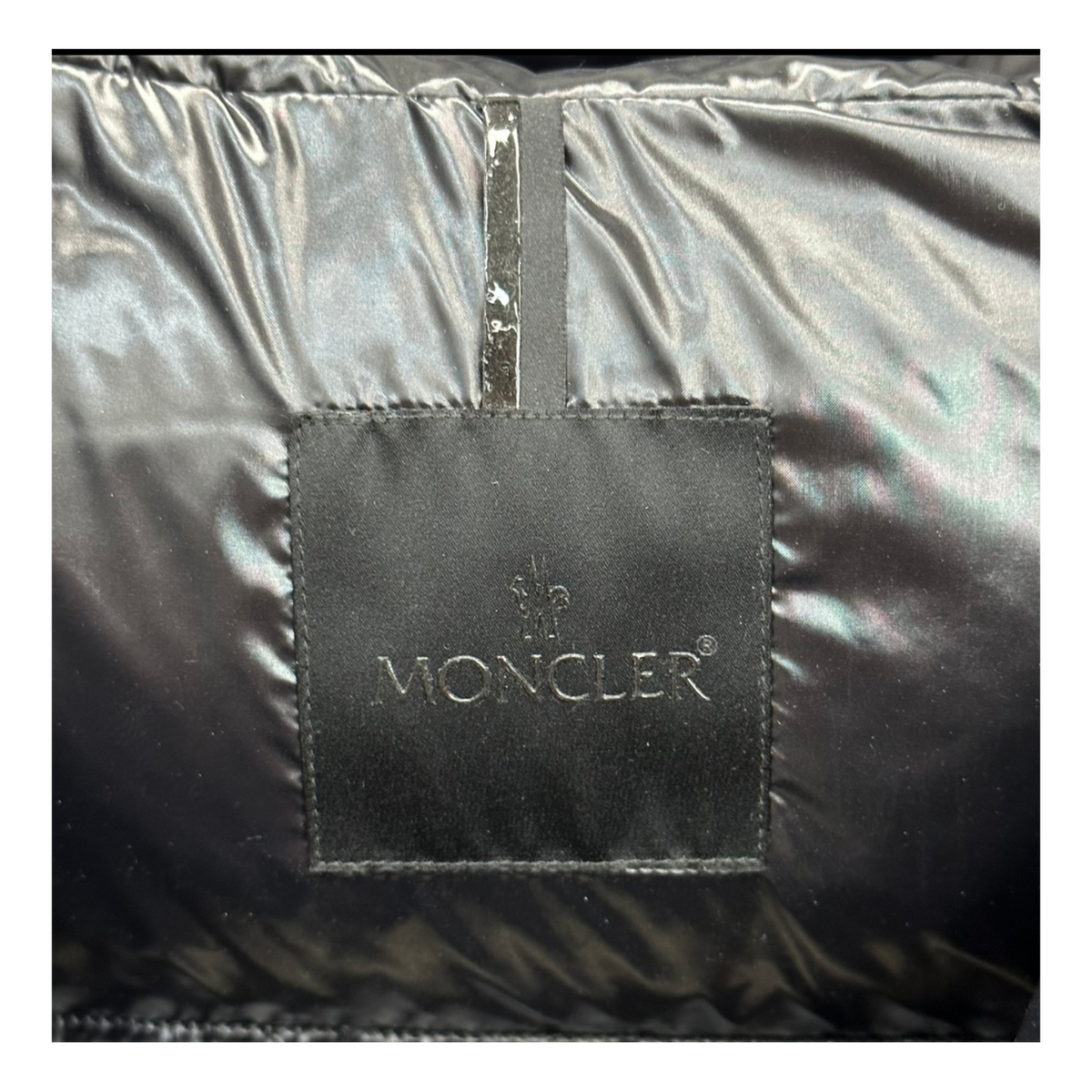 Moncler Tonal-Logo High-Collar Puffer – Black