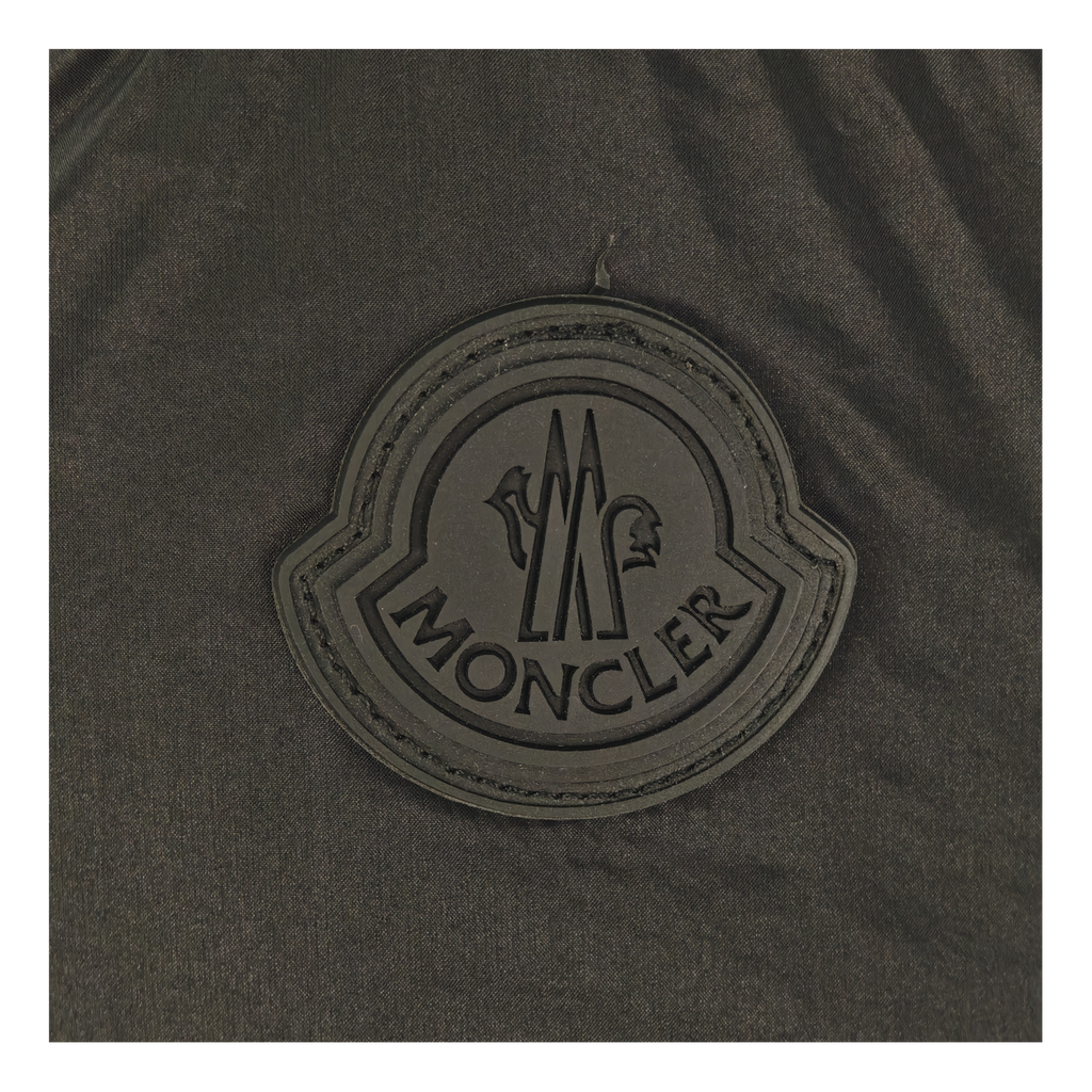 Moncler Tonal-Logo High-Collar Puffer – Black