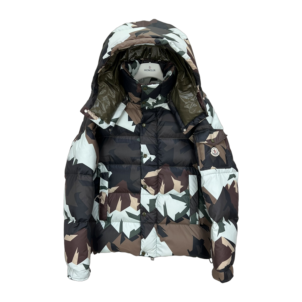 Moncler Mosa Camouflage Hooded Puffer