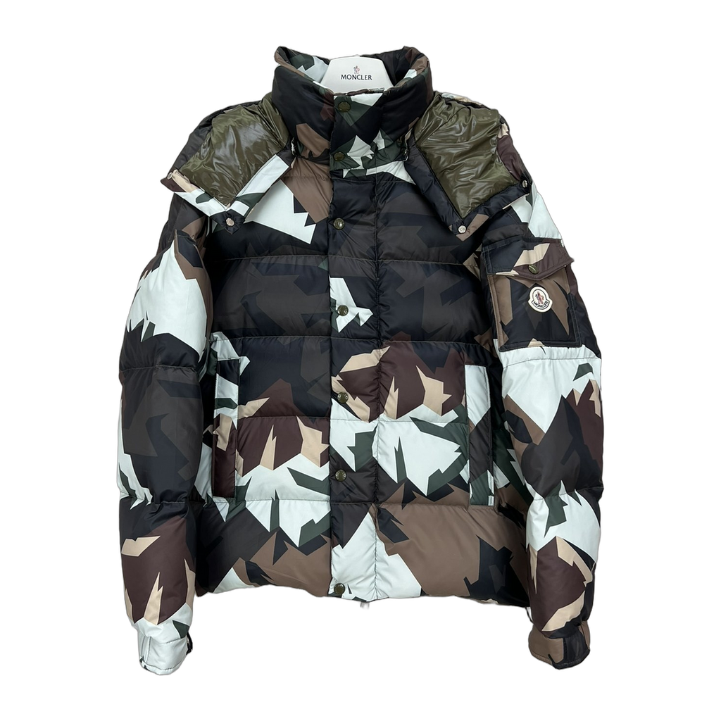 Moncler Mosa Camouflage Hooded Puffer