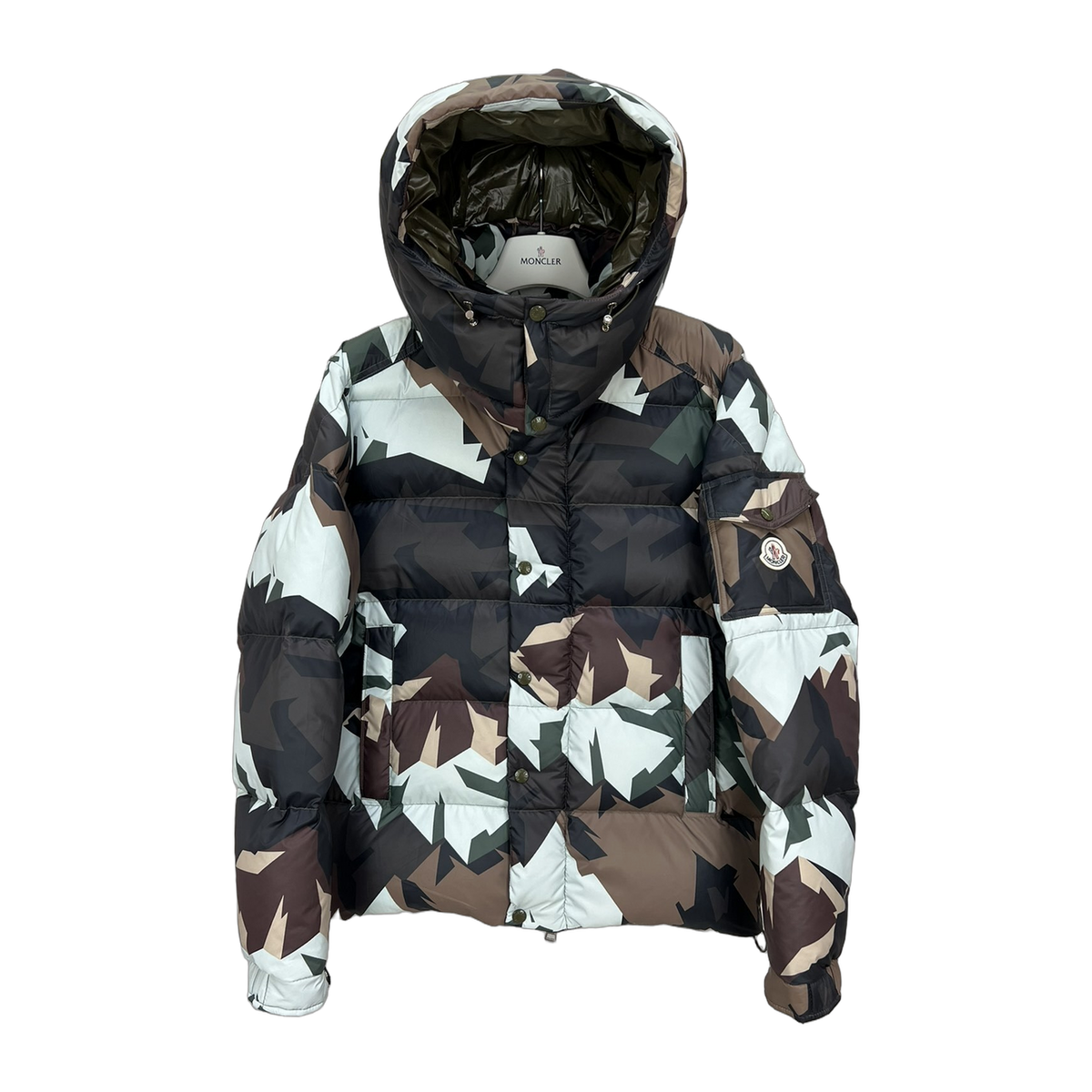 Moncler Mosa Camouflage Hooded Puffer