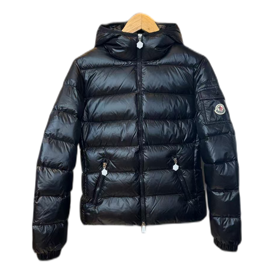 Moncler Gles Glossy Hooded Puffer