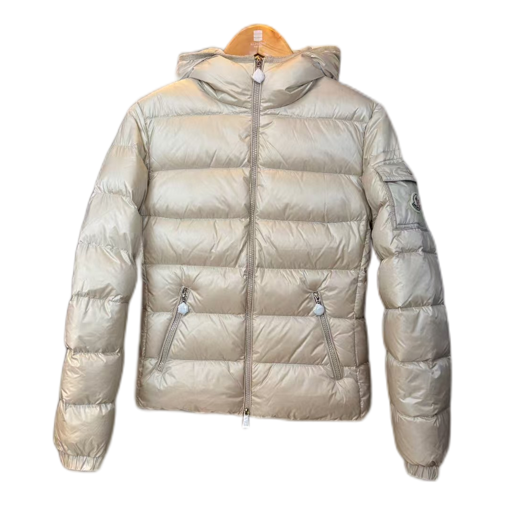 Moncler Gles Glossy Hooded Puffer