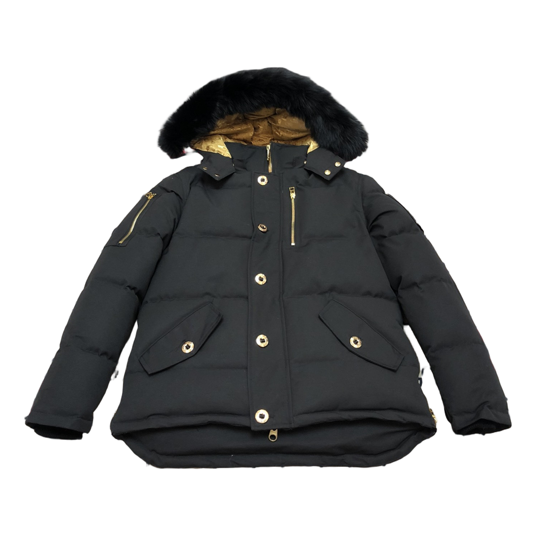 Moose Knuckles Gold 3Q Fur-Trim Puffer – Black