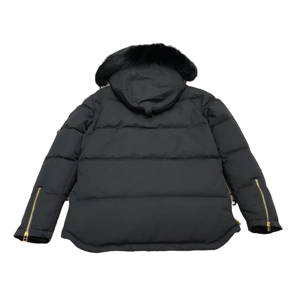 Moose Knuckles Gold 3Q Fur-Trim Puffer – Black