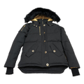Moose Knuckles Gold 3Q Fur-Trim Hooded Puffer – Black