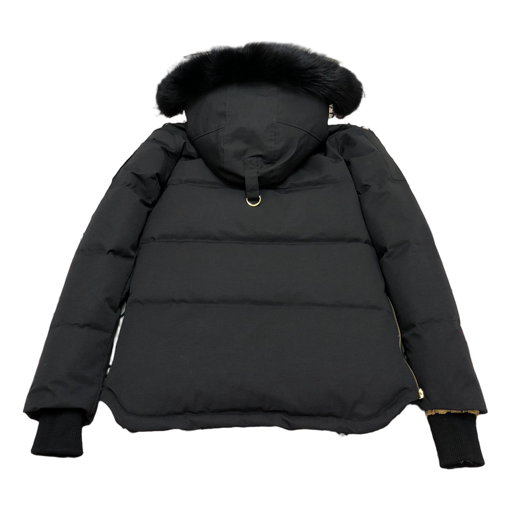 Moose Knuckles Gold 3Q Fur-Trim Hooded Puffer – Black