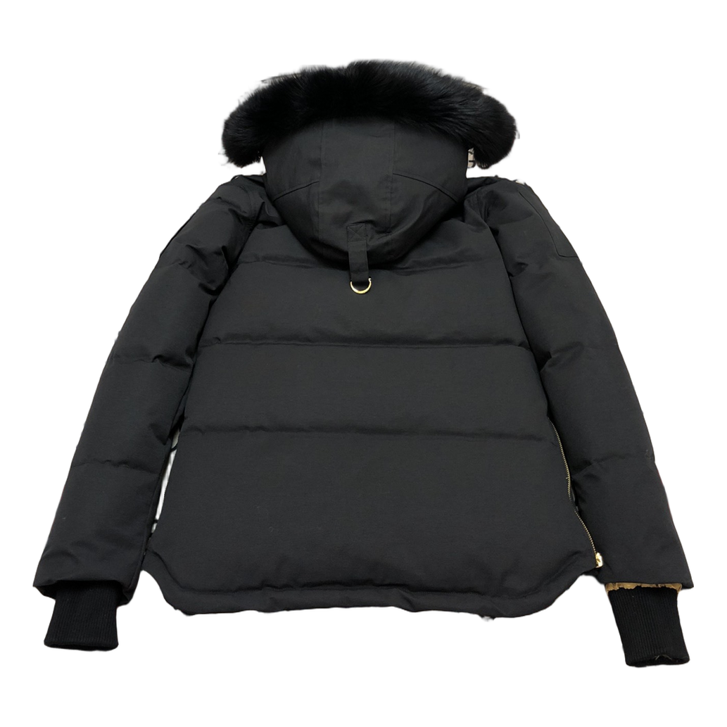 Moose Knuckles Gold 3Q Fur-Trim Hooded Puffer – Black