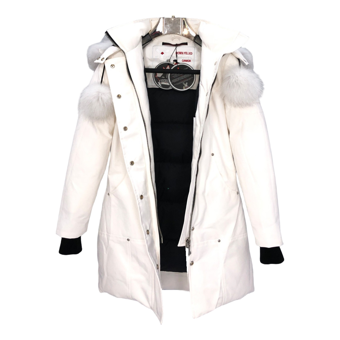 Moose Knuckles Stirling Parka – White Fur Trim