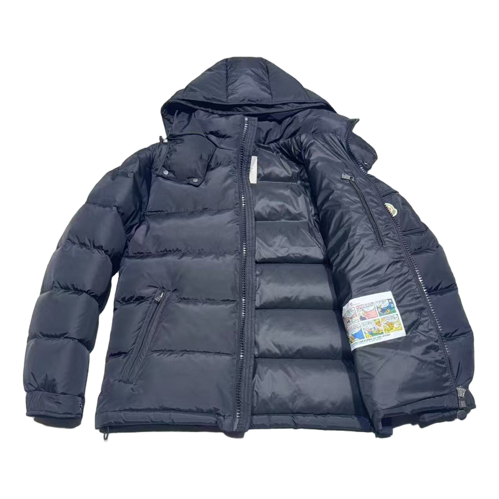 Moncler Sleeve-Pocket Hooded Puffer – Navy