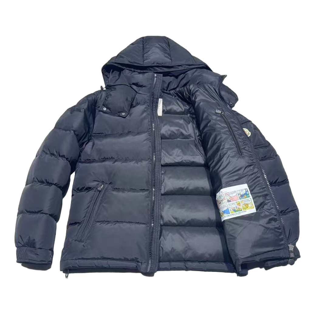 Moncler Sleeve-Pocket Hooded Puffer – Navy