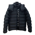 Moncler Vertical-Logo Hooded Puffer – Black