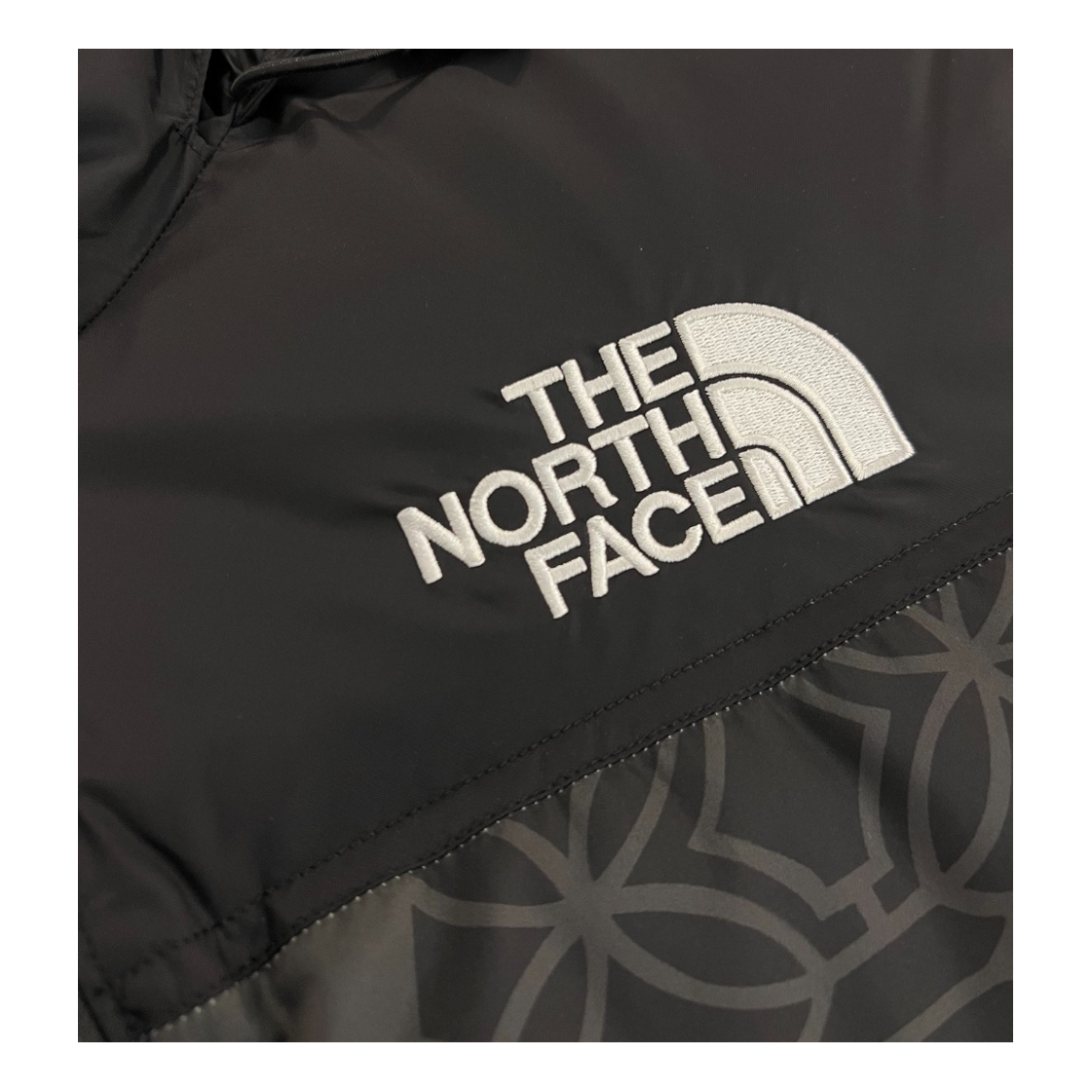 The North Face 1996 Nuptse Patterned Puffer Jacket – Black | 700-Fill